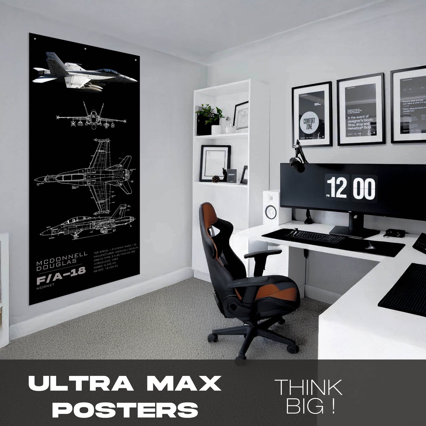 Fighter Jet F18/A - Ultra Max Poster