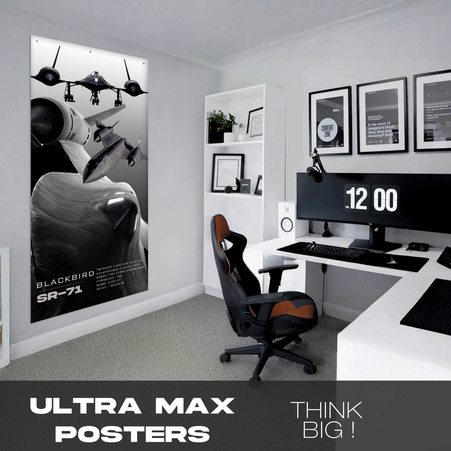 Fighter Jet SR71 Blackbird - Ultra Max Poster