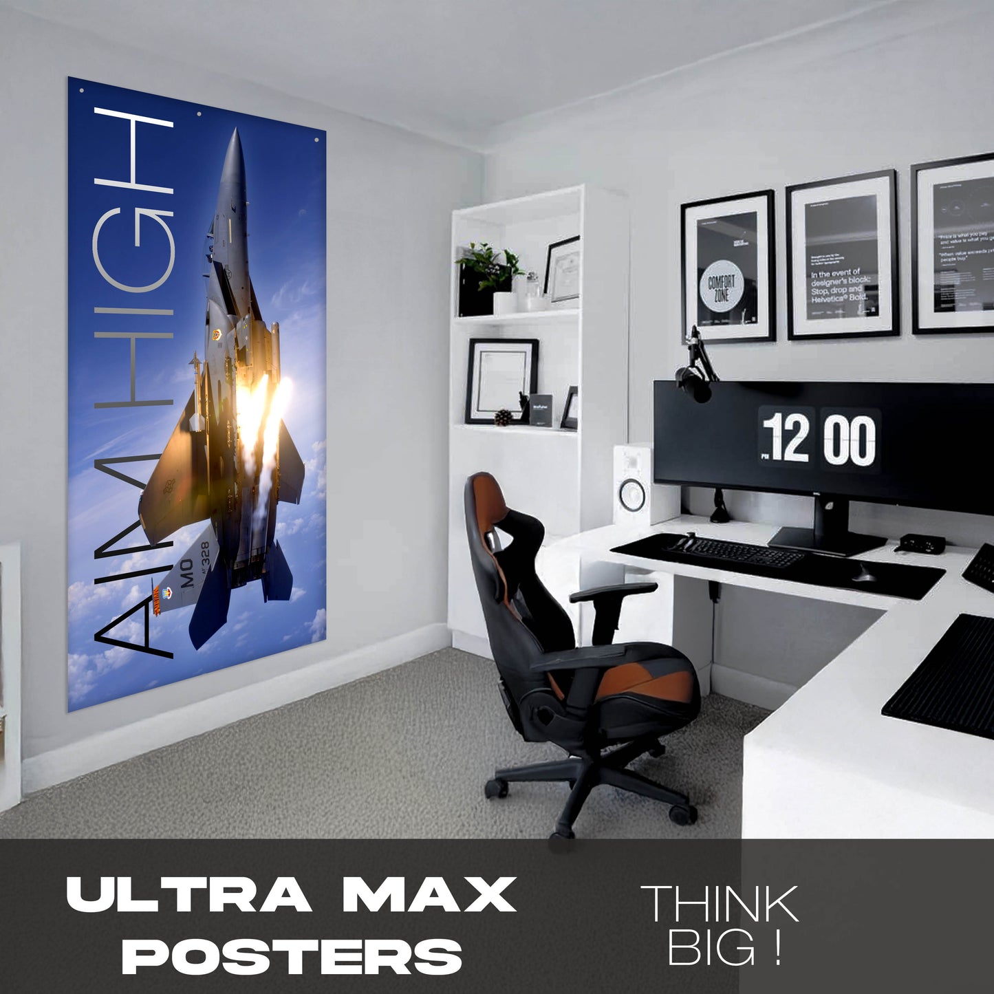 Fighter Jet Aim High - Ultra Max Poster