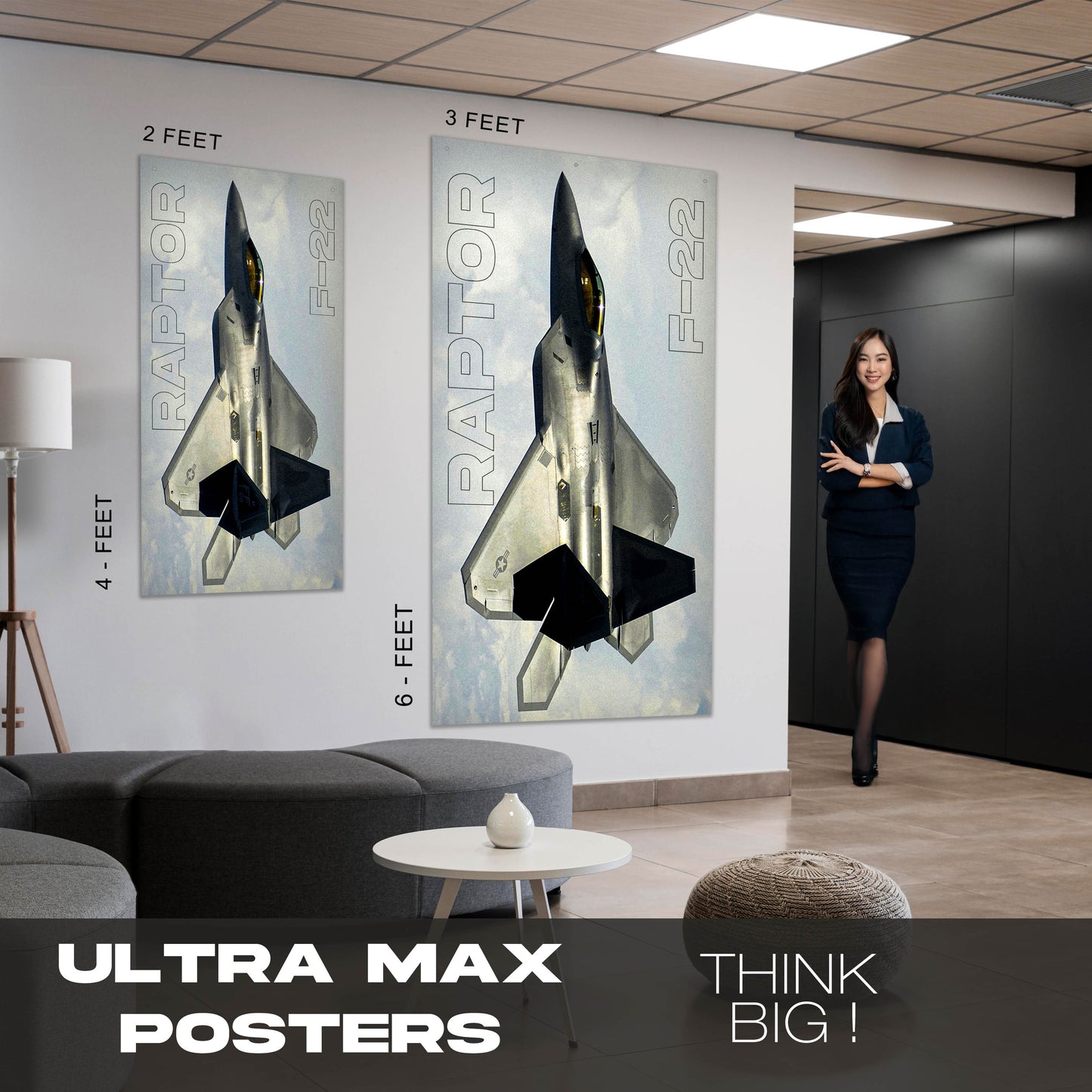 Fighter Jet F22 Raptor - Ultra Max Poster