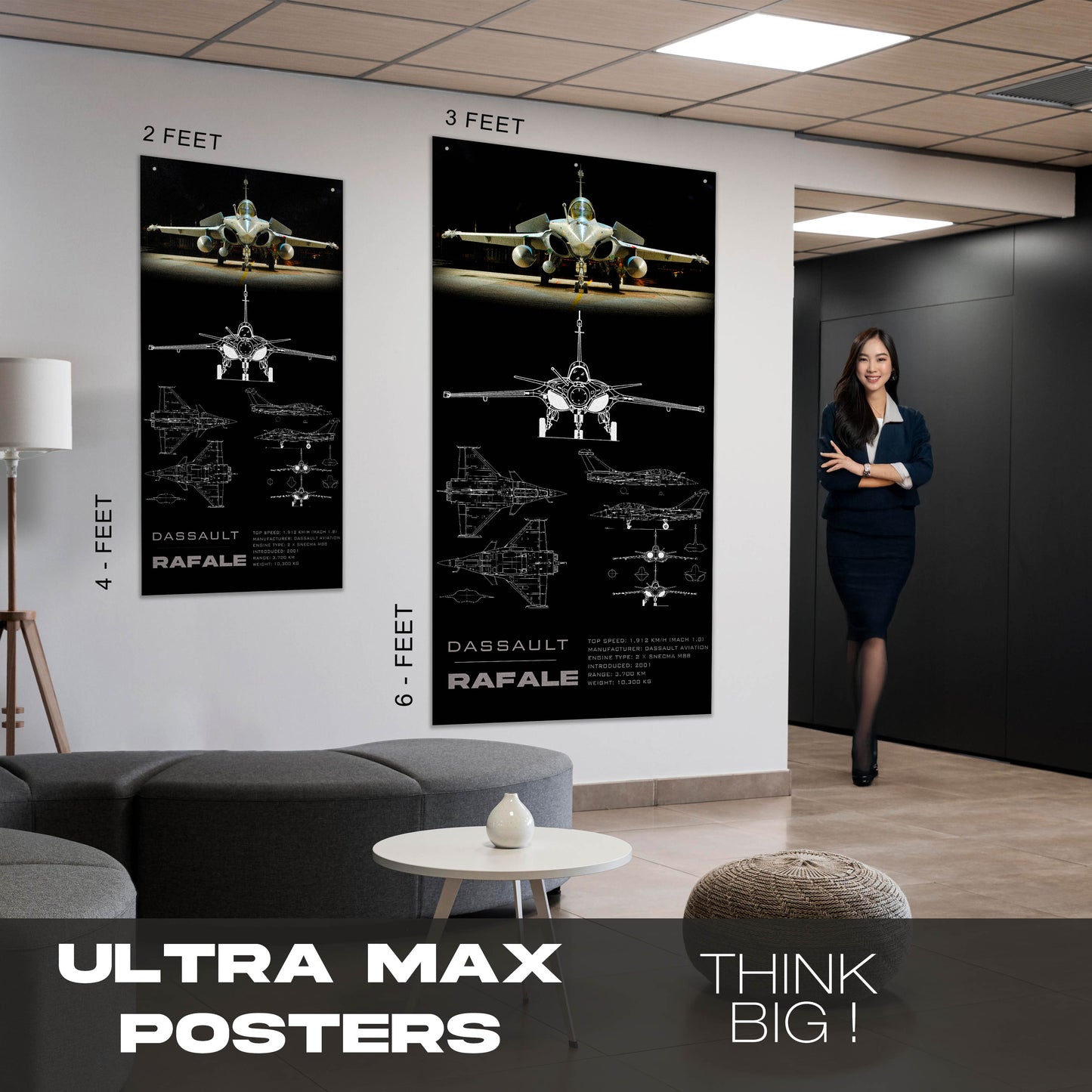 Fighter Jet Rafale - Ultra Max Poster