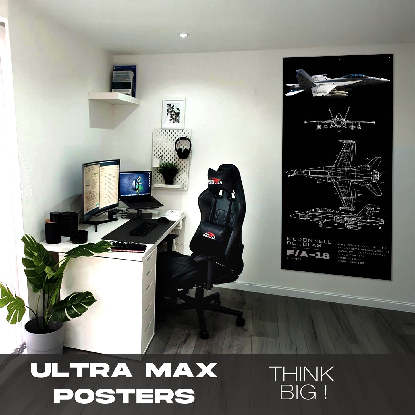 Fighter Jet F18/A - Ultra Max Poster