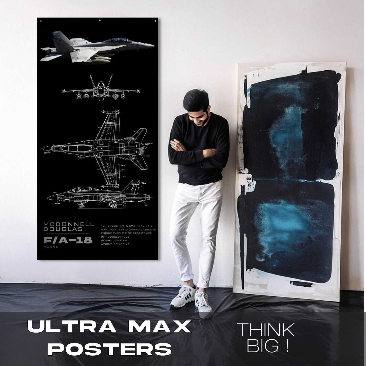 Fighter Jet F18/A - Ultra Max Poster