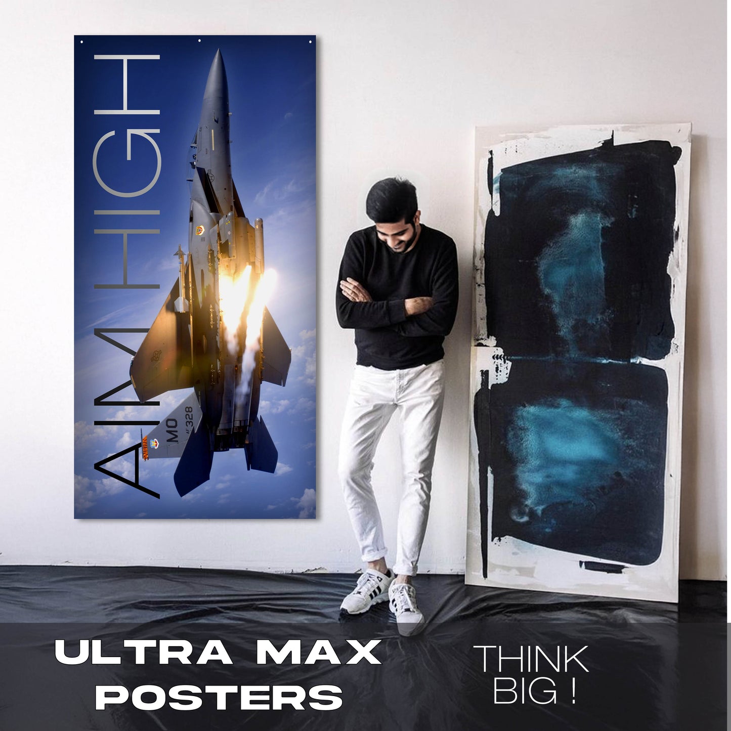 Fighter Jet Aim High - Ultra Max Poster