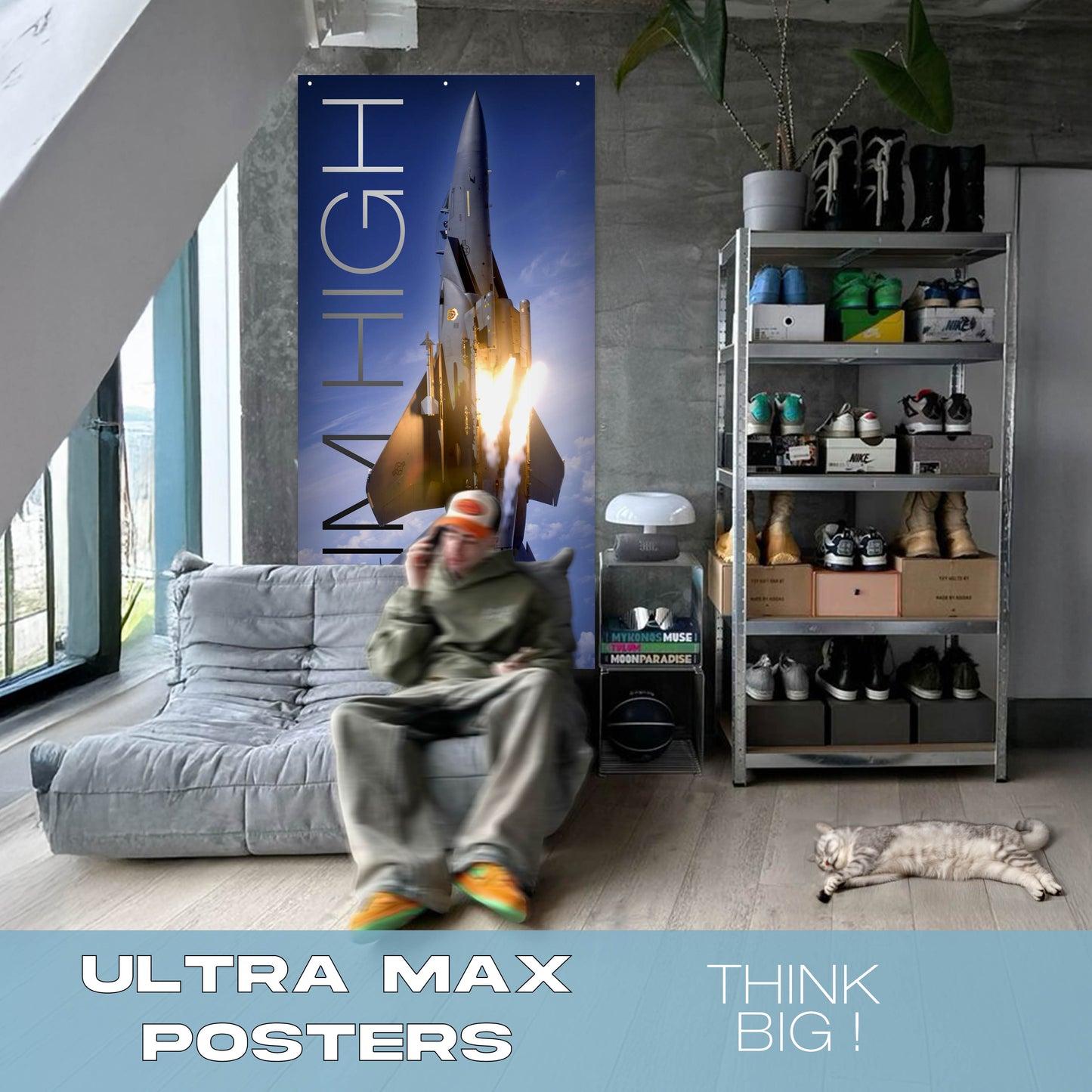 Fighter Jet Aim High - Ultra Max Poster