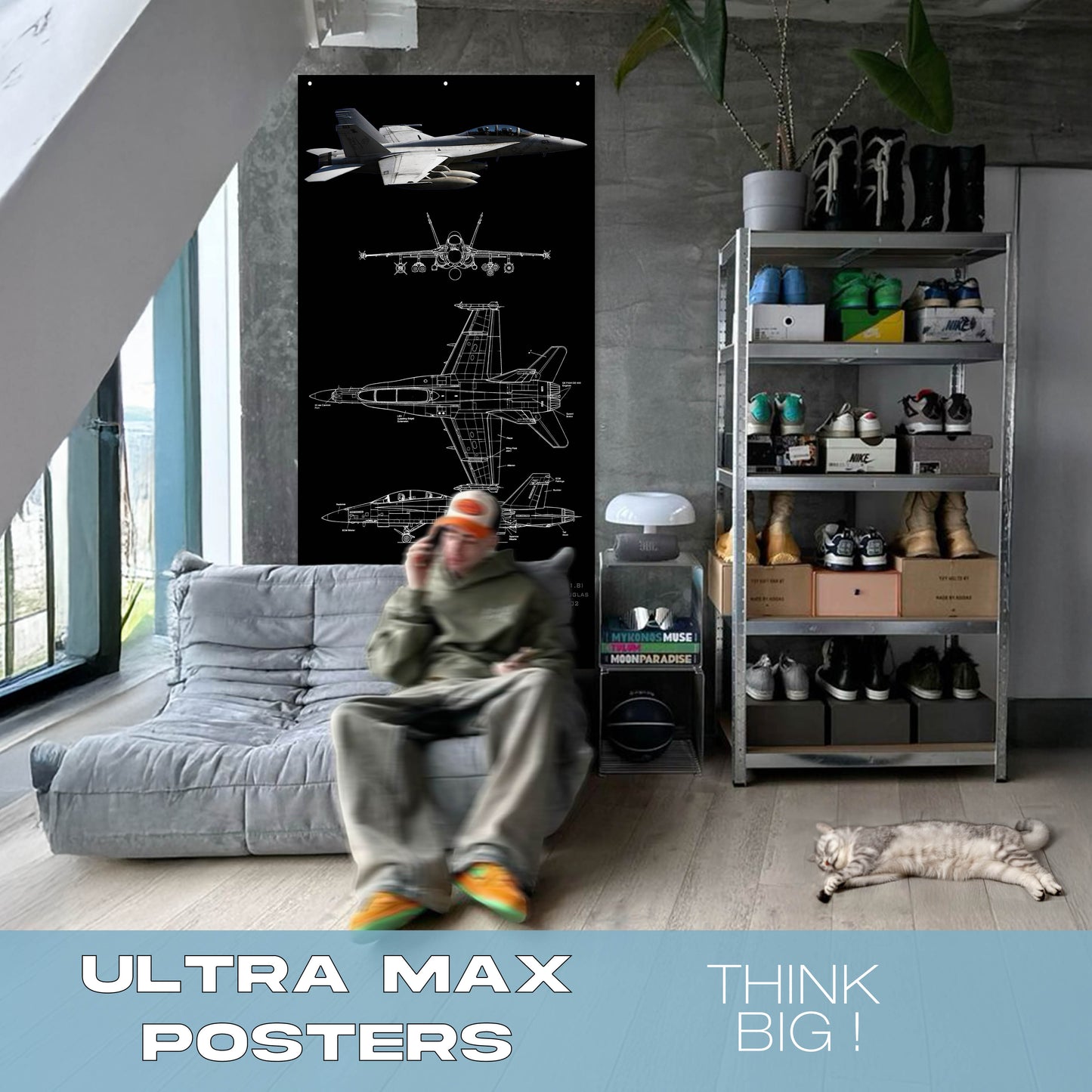 Fighter Jet F18/A - Ultra Max Poster