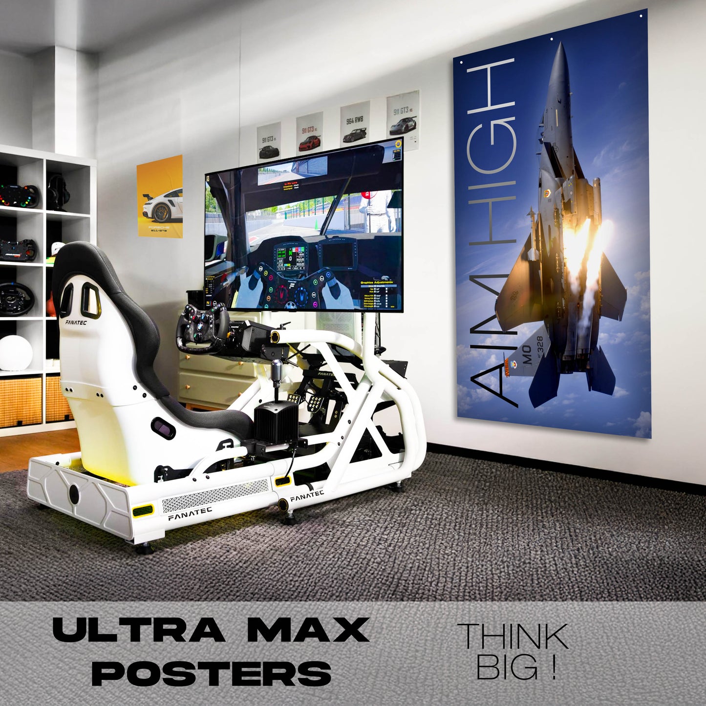 Fighter Jet Aim High - Ultra Max Poster