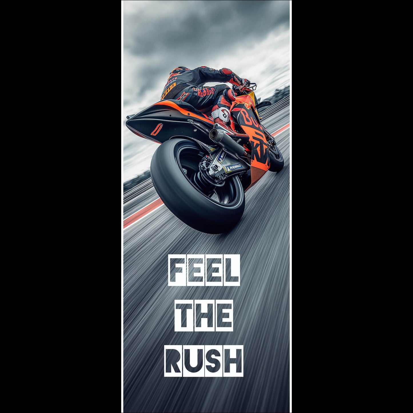 Bike on track - Long Poster