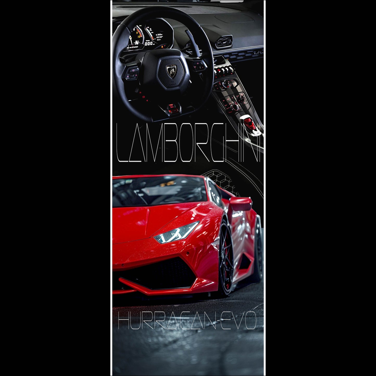 Lamborghini red - Long Poster