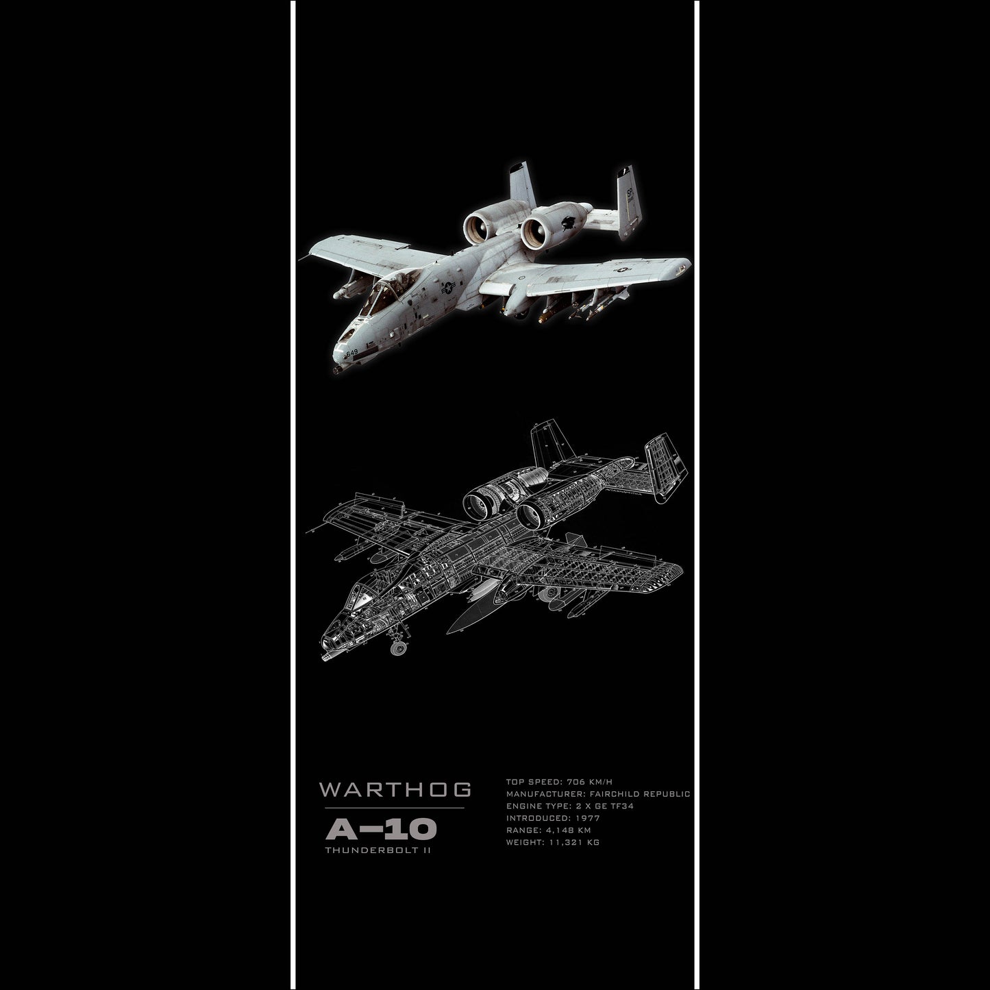 Fighter Jet A-10 - Long Poster