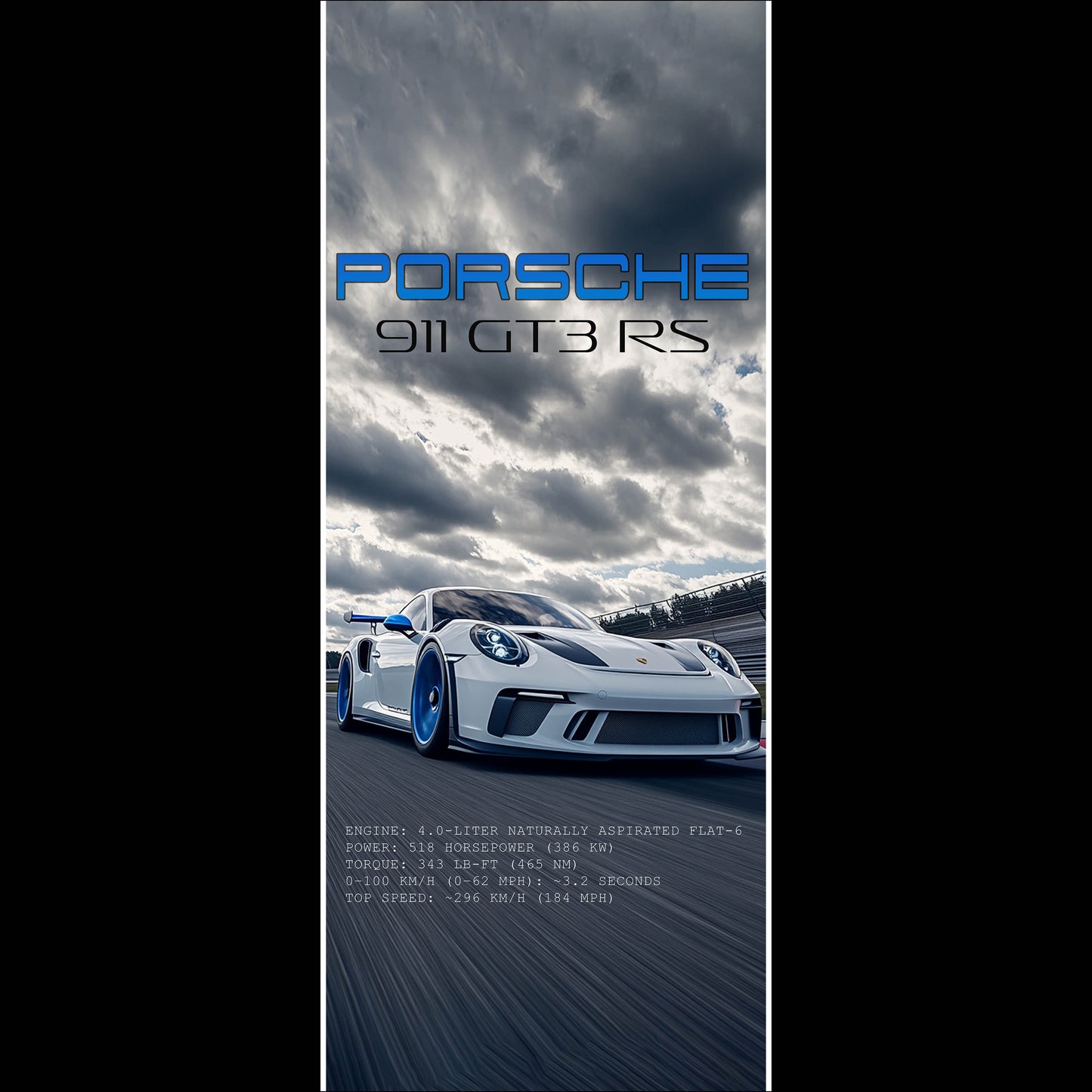 Porsche 911 GT3 RS - Long Poster