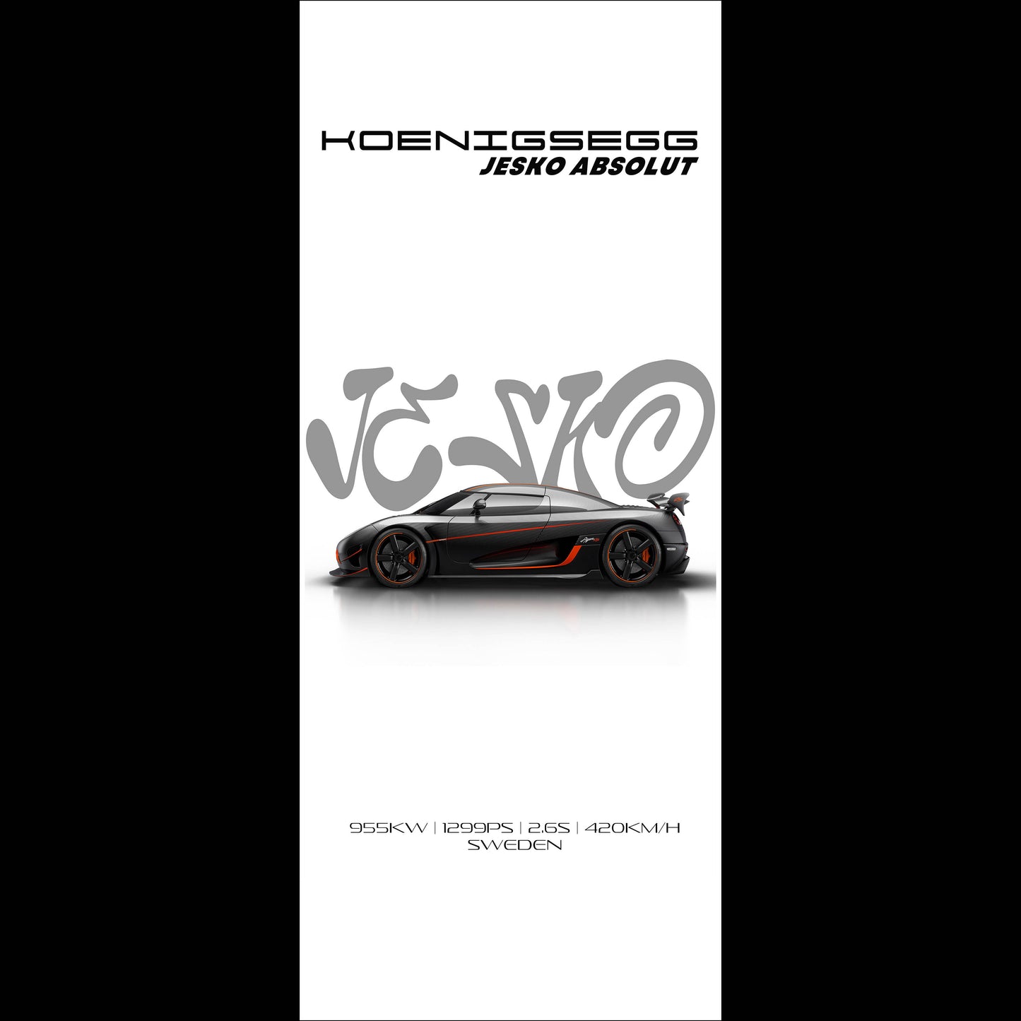 Koenigsegg Jesko - Long Poster