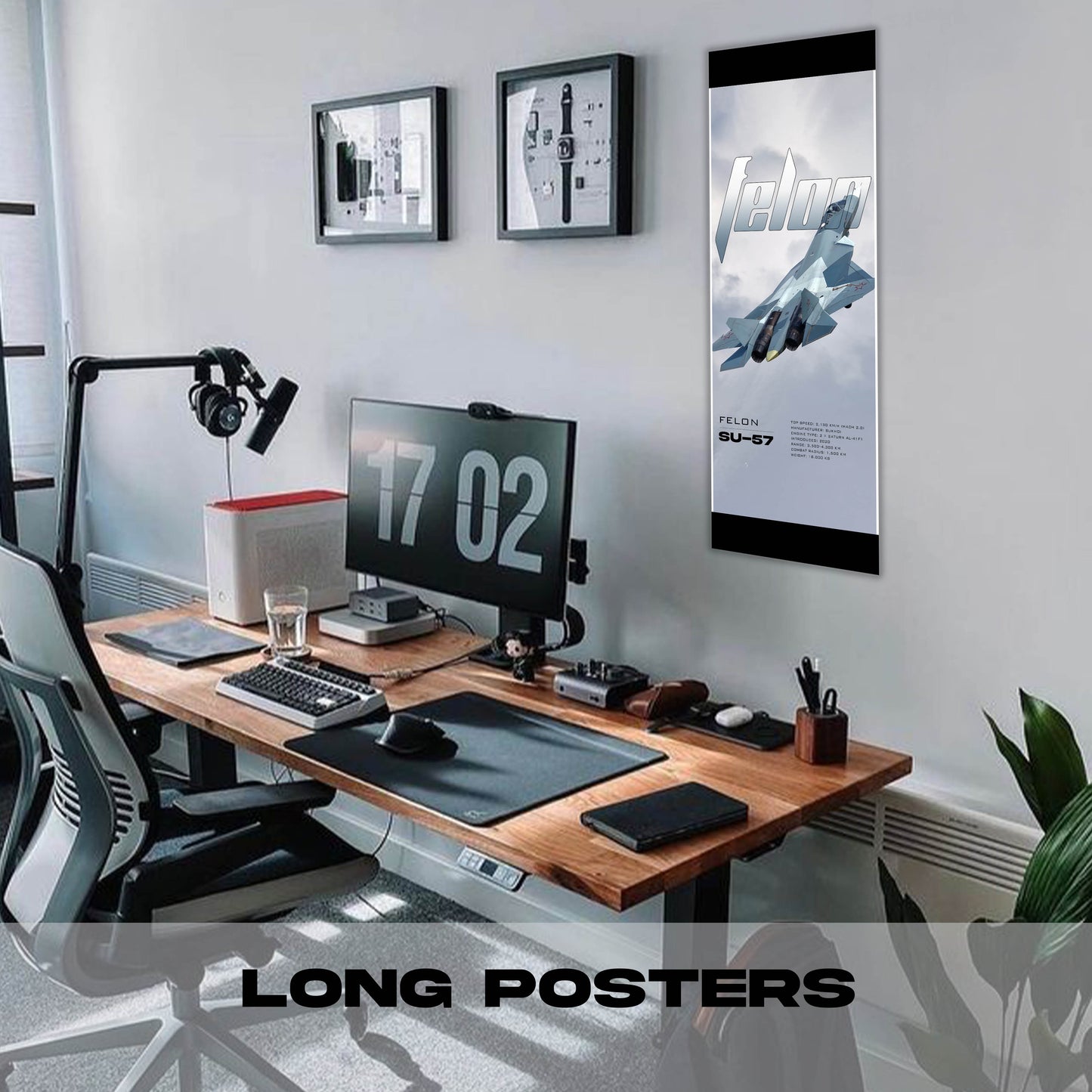 Fighter SU 57 Felon - Long Poster