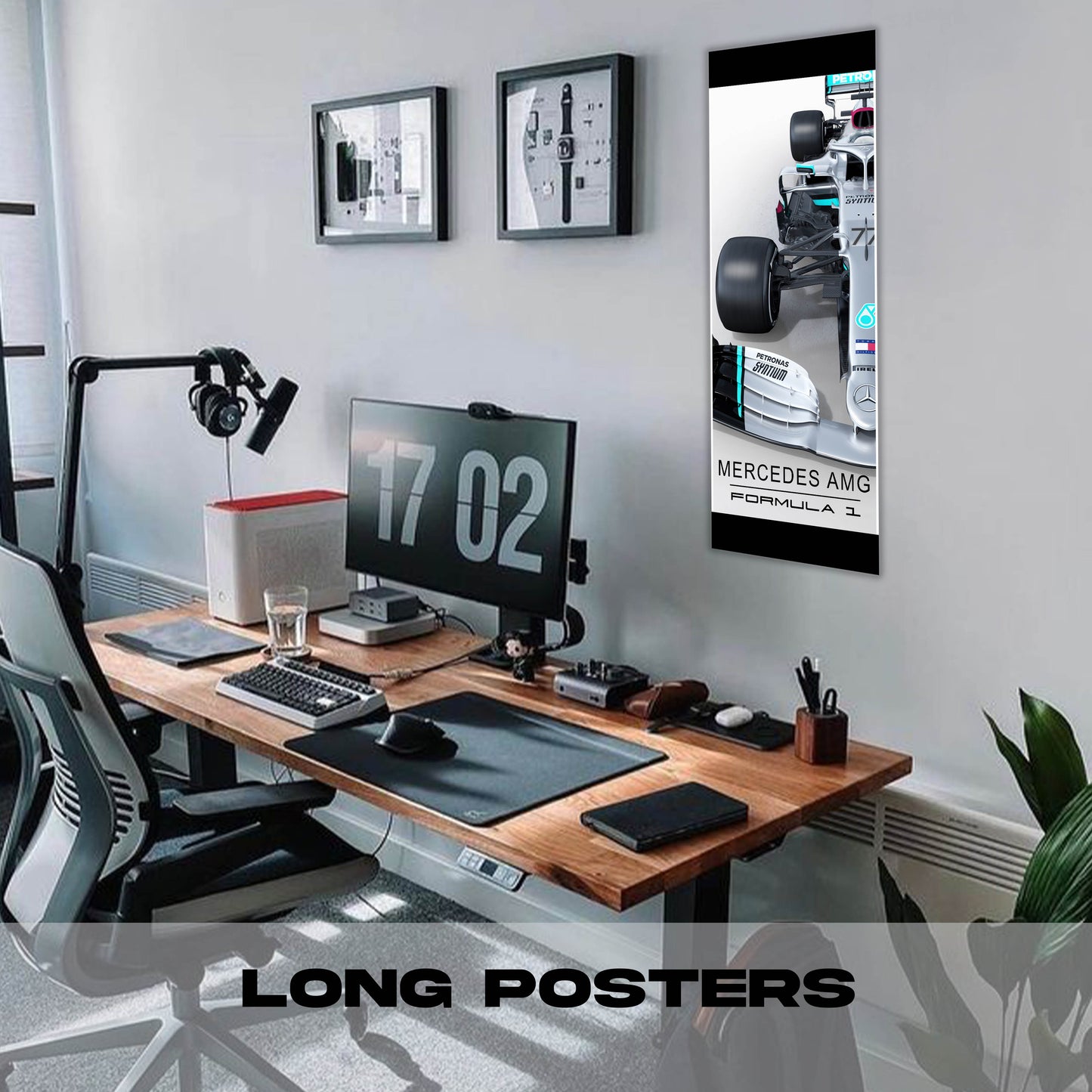 F1 Mercedez Petronas - Long Poster