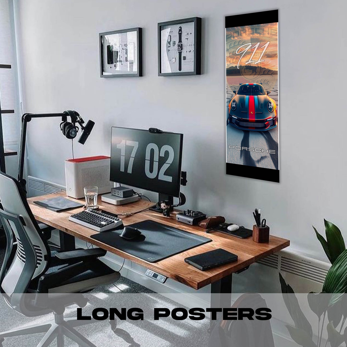 Porsche 911 logo - Long Poster