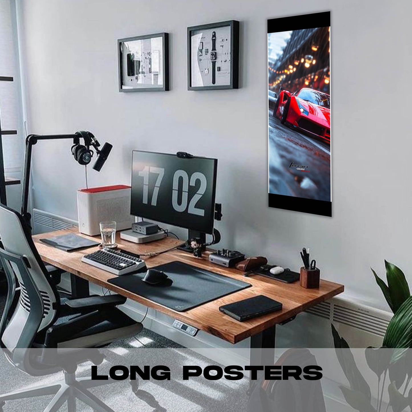 Ferrari 488 - Long Poster