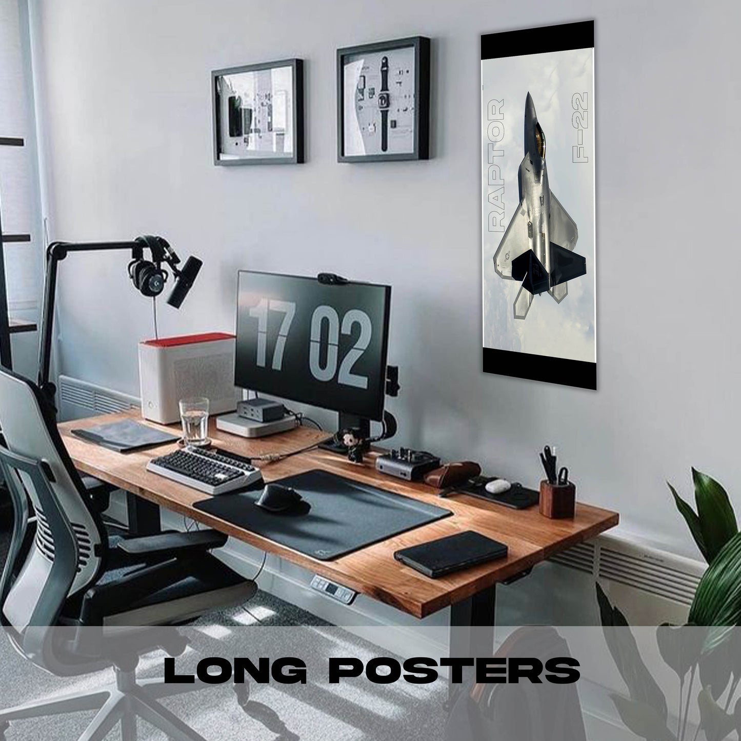 Fighter Jet - F22 Raptor 3 - Long Poster
