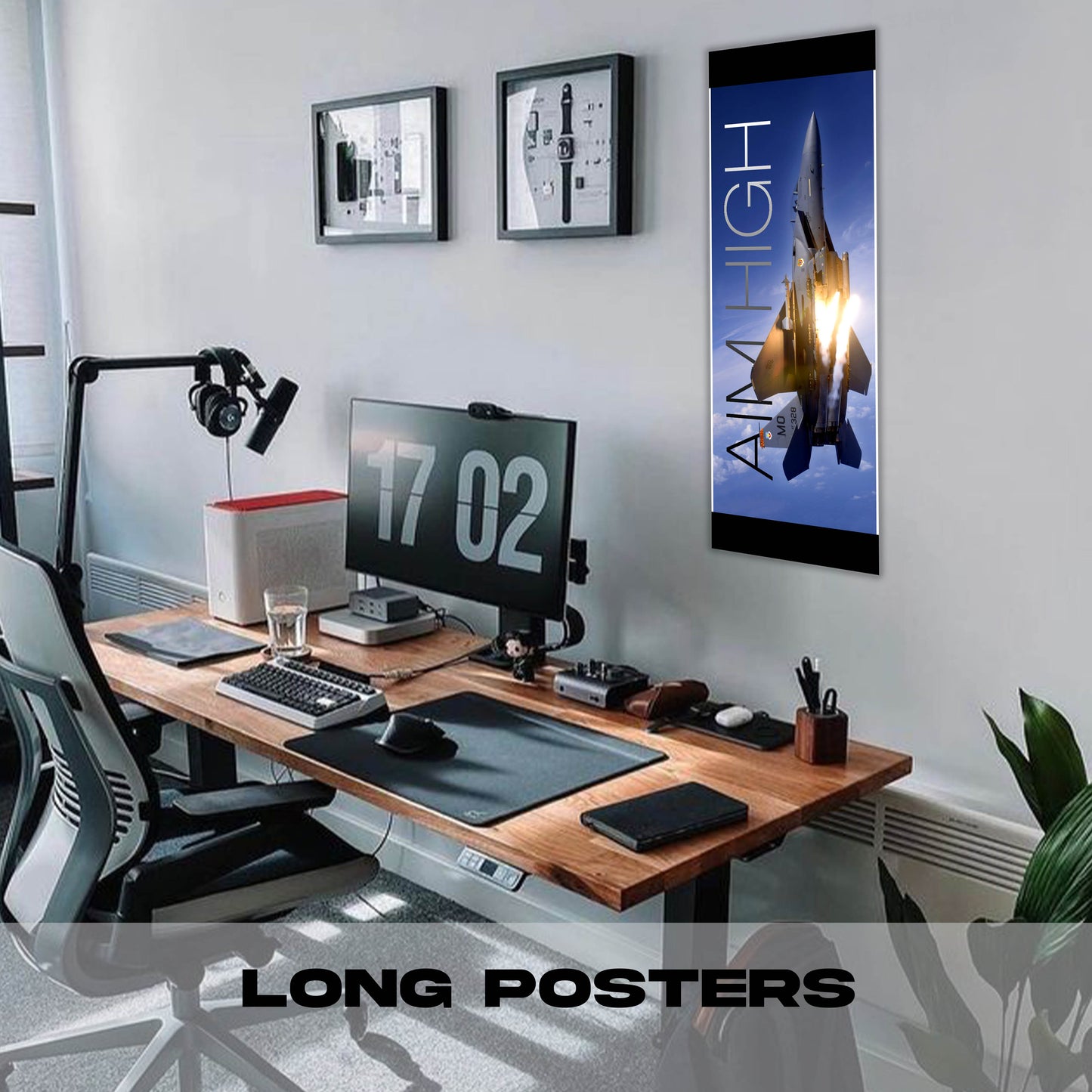 Fighter Jet-Aim High - Long Poster