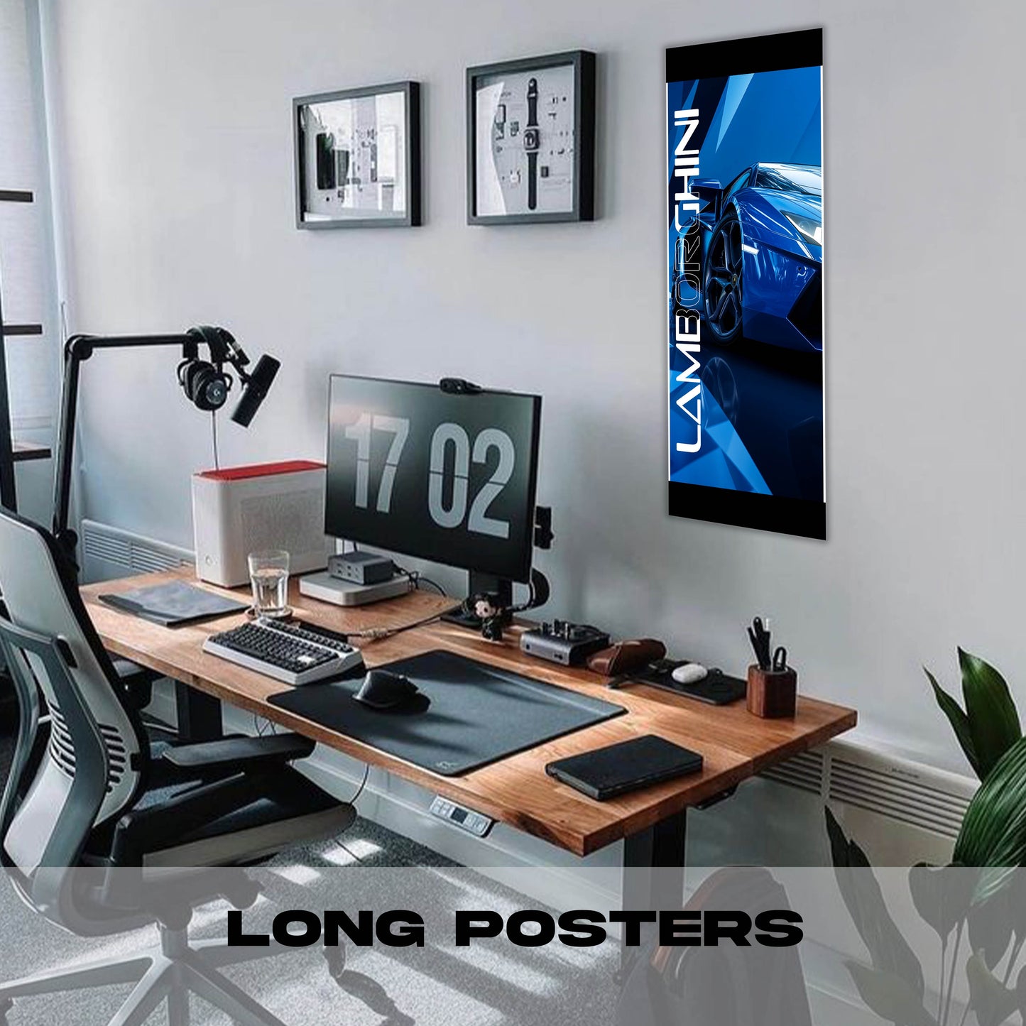 Lamborghini Blue - Long Poster