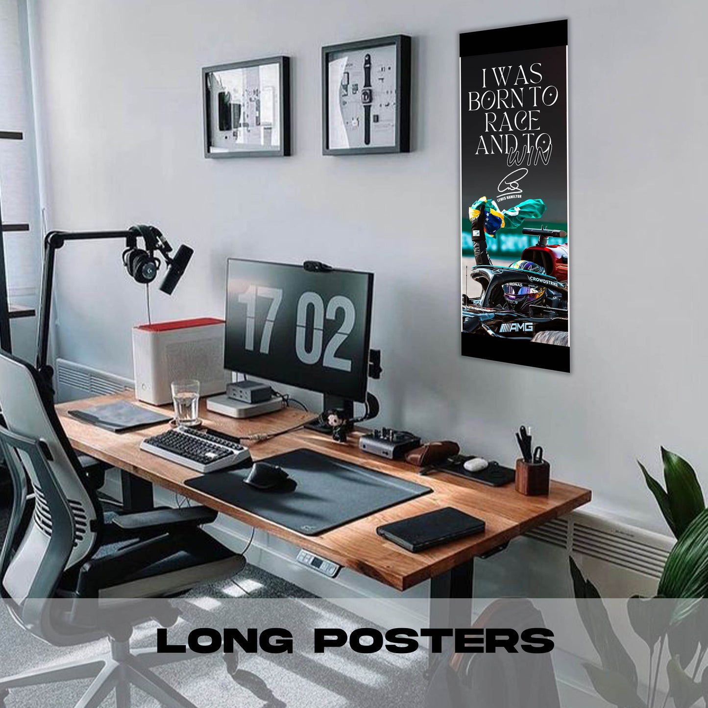 Lewis Hamilton Win - Long Poster
