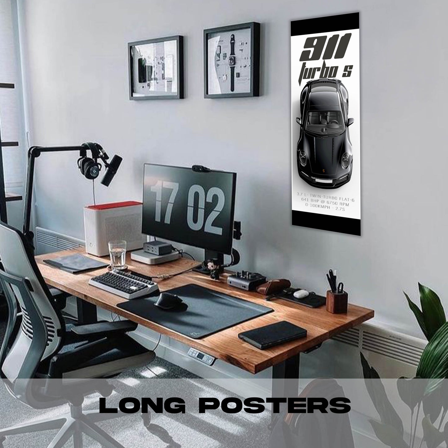Porsche Black - Long Poster