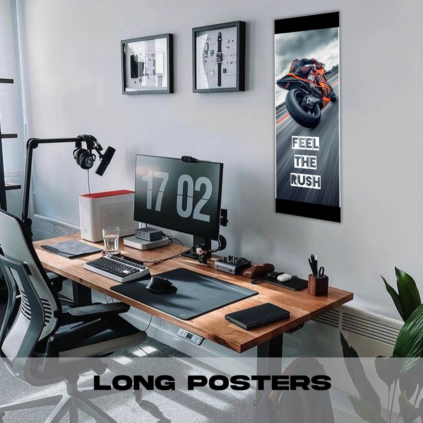Bike on track - Long Poster