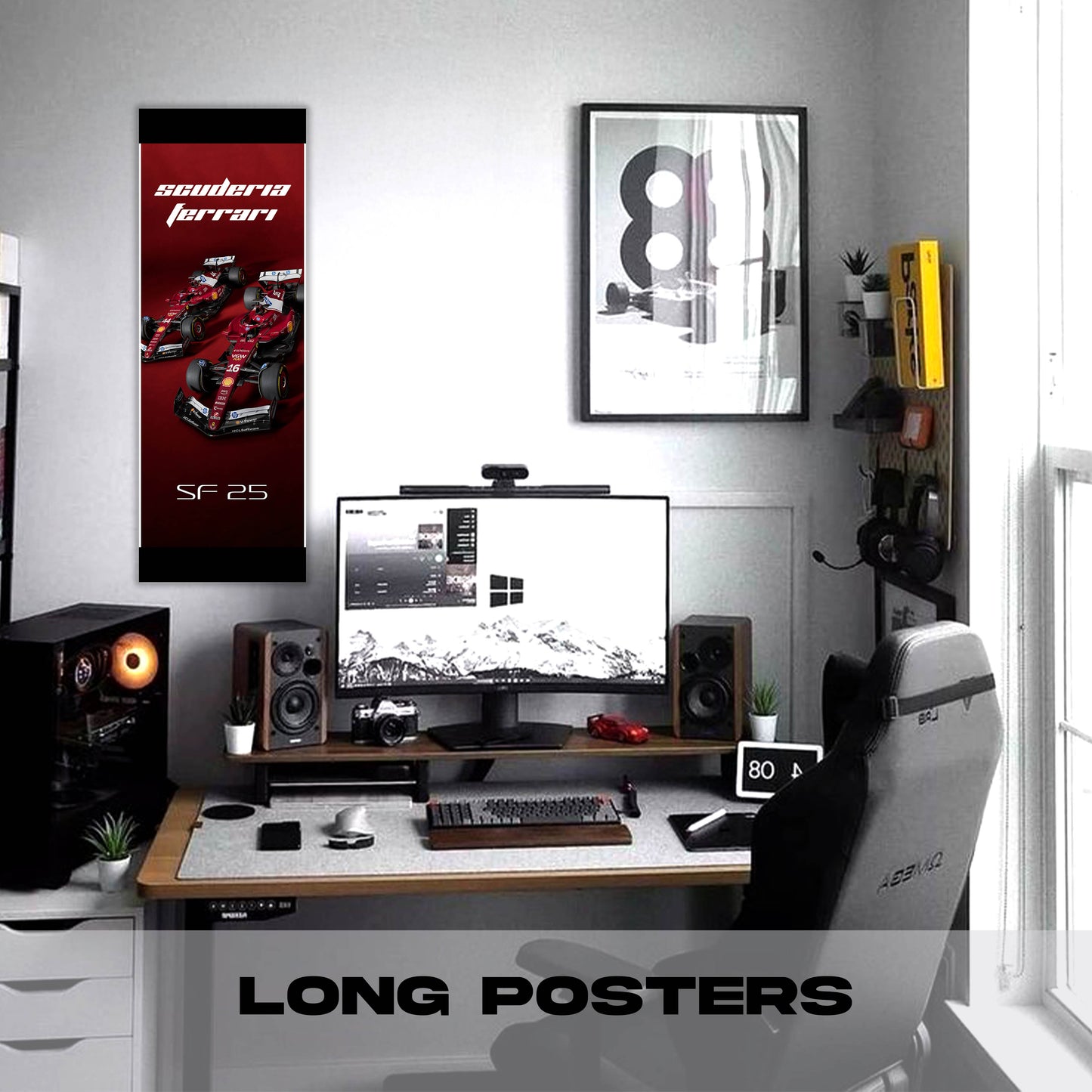 F1 Ferrari Twins - Long Poster