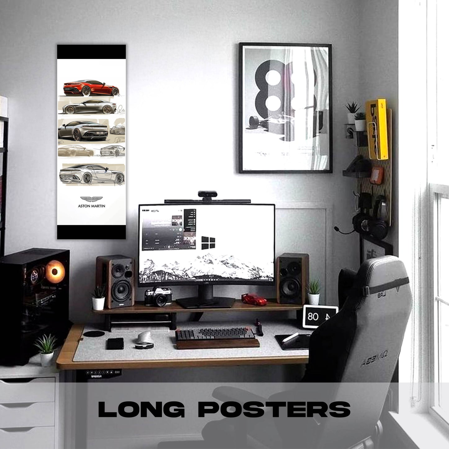 Aston Martin Drawing - Long Poster