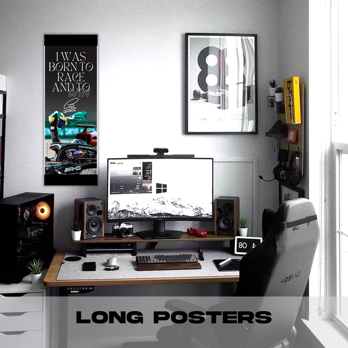 Lewis Hamilton Win - Long Poster