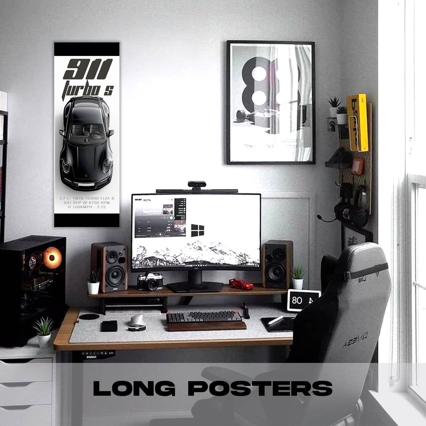 Porsche Black - Long Poster