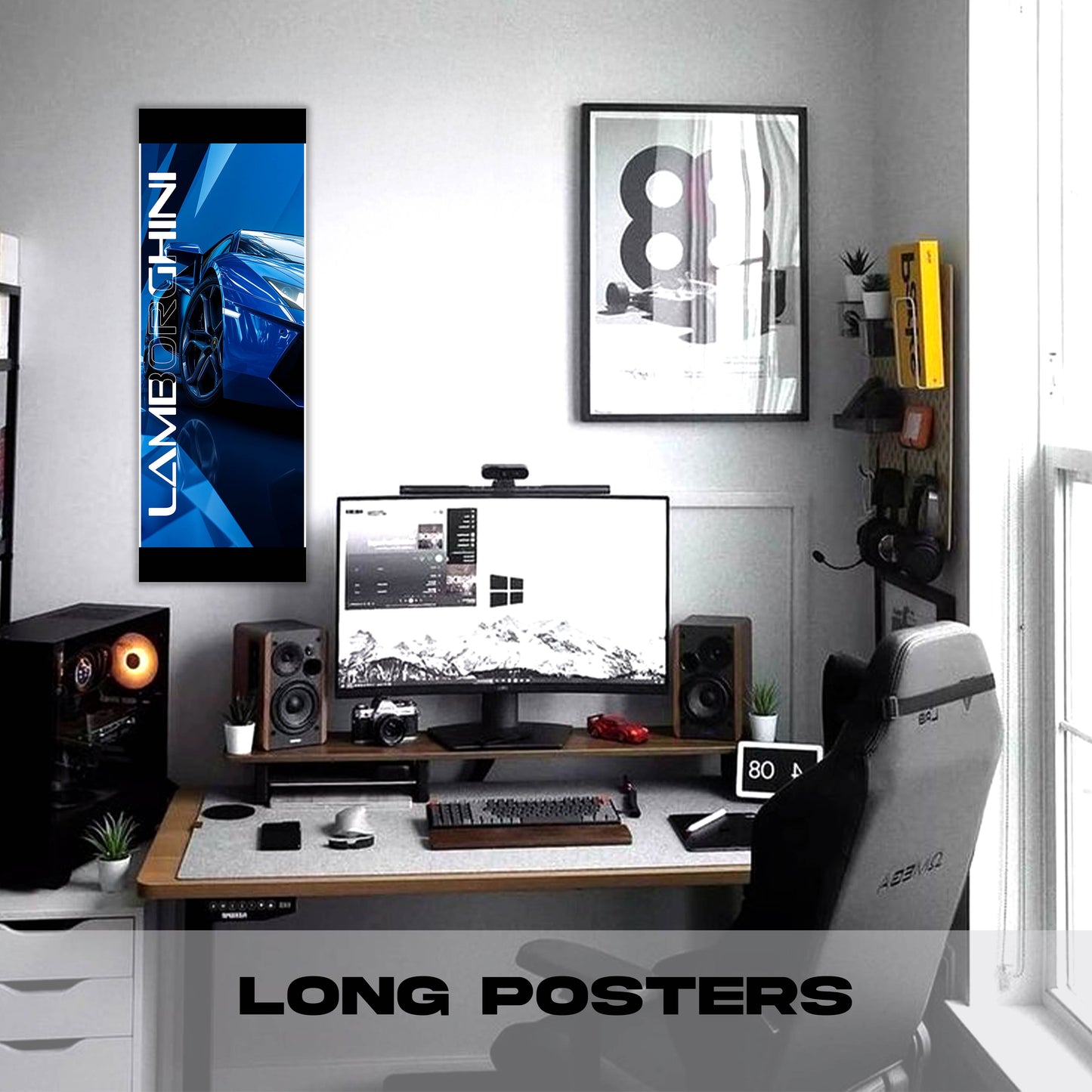 Lamborghini Blue - Long Poster
