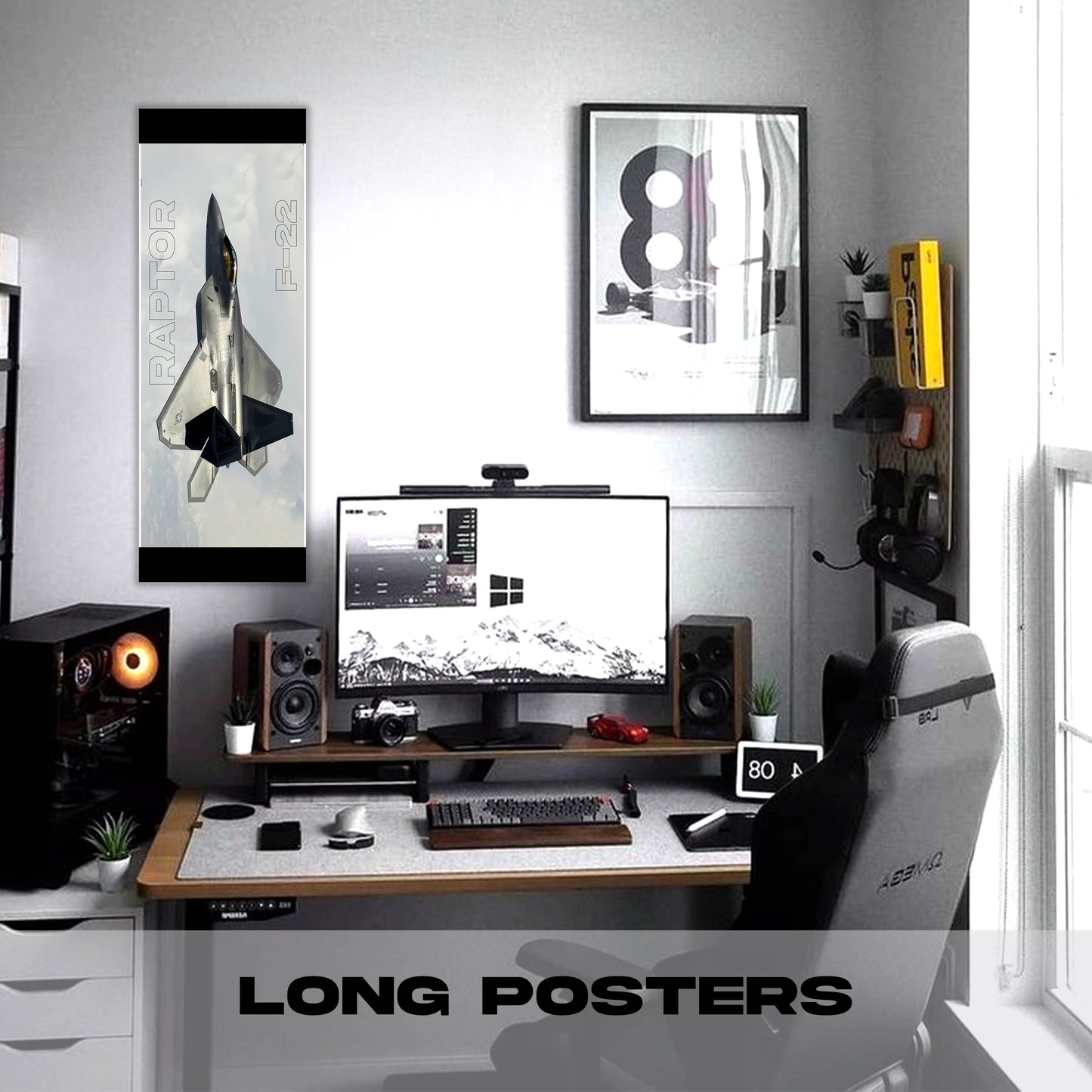 Fighter Jet - F22 Raptor 3 - Long Poster