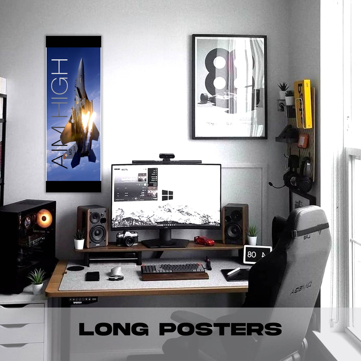 Fighter Jet-Aim High - Long Poster