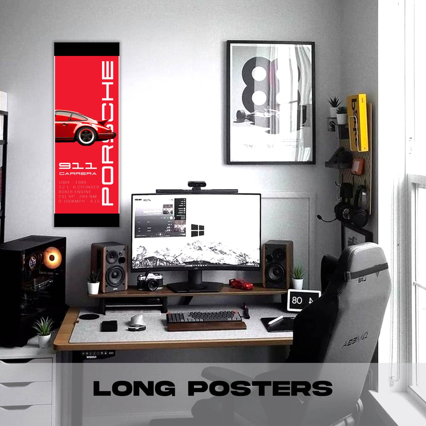 Porsche Red - Long Poster
