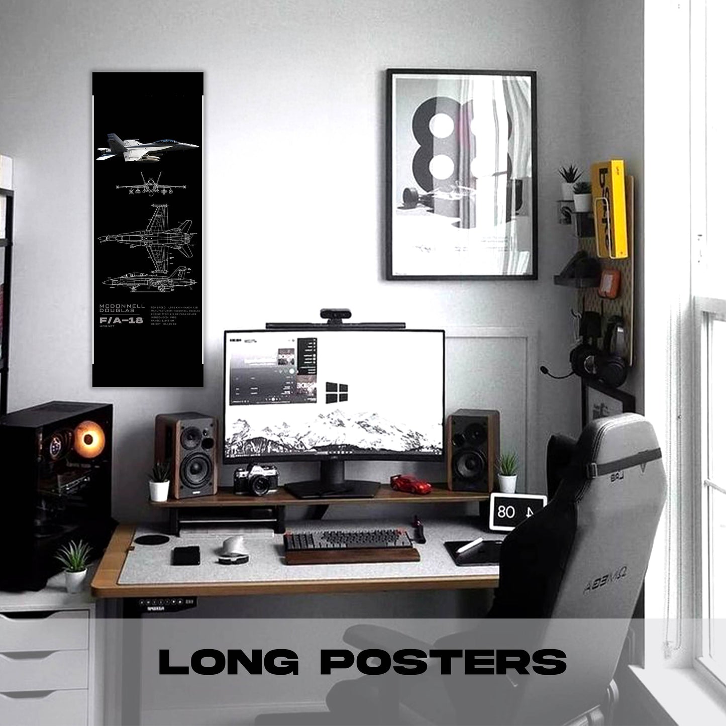 Fighter Jet F18 - Long Poster