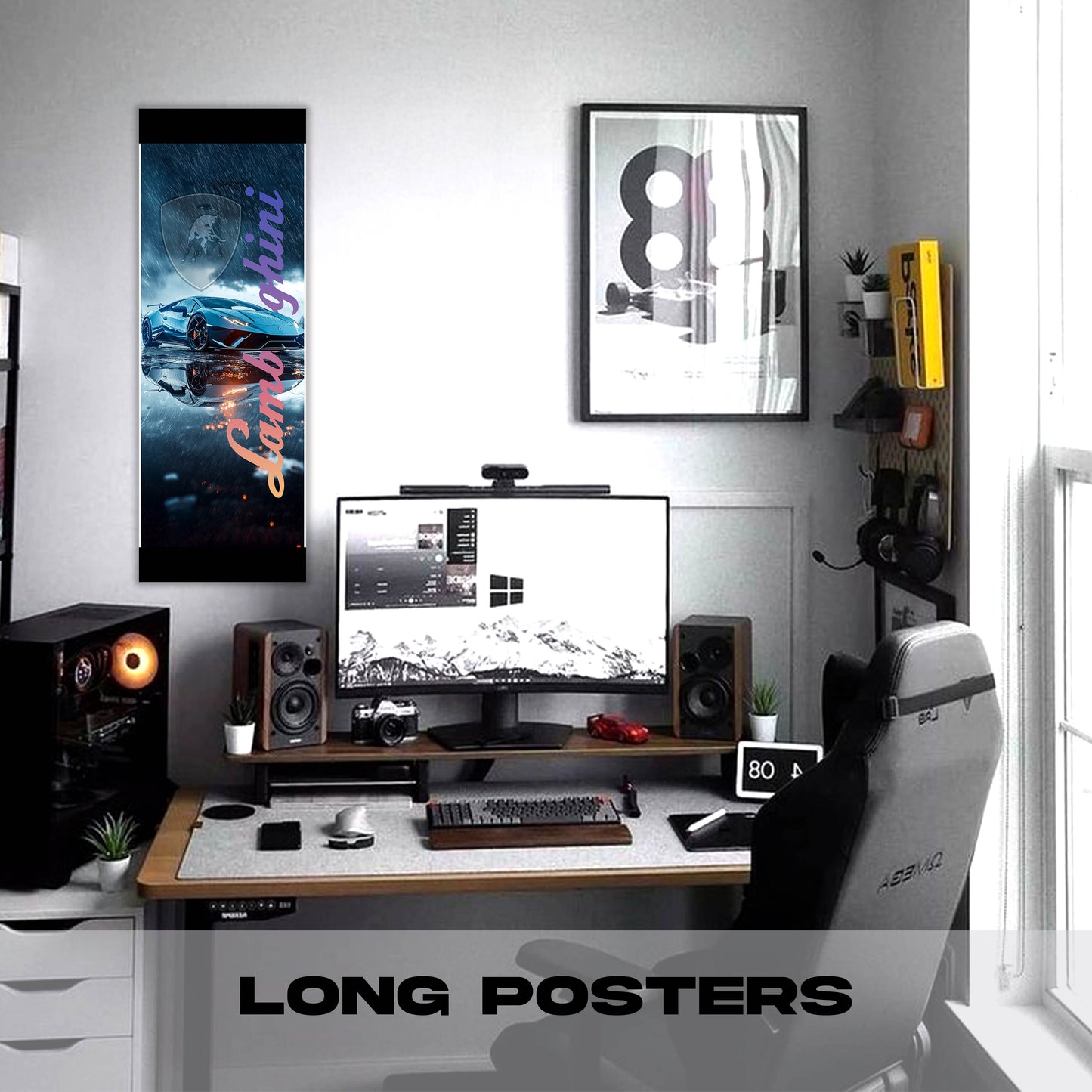Lamborghini Grey - Long Poster