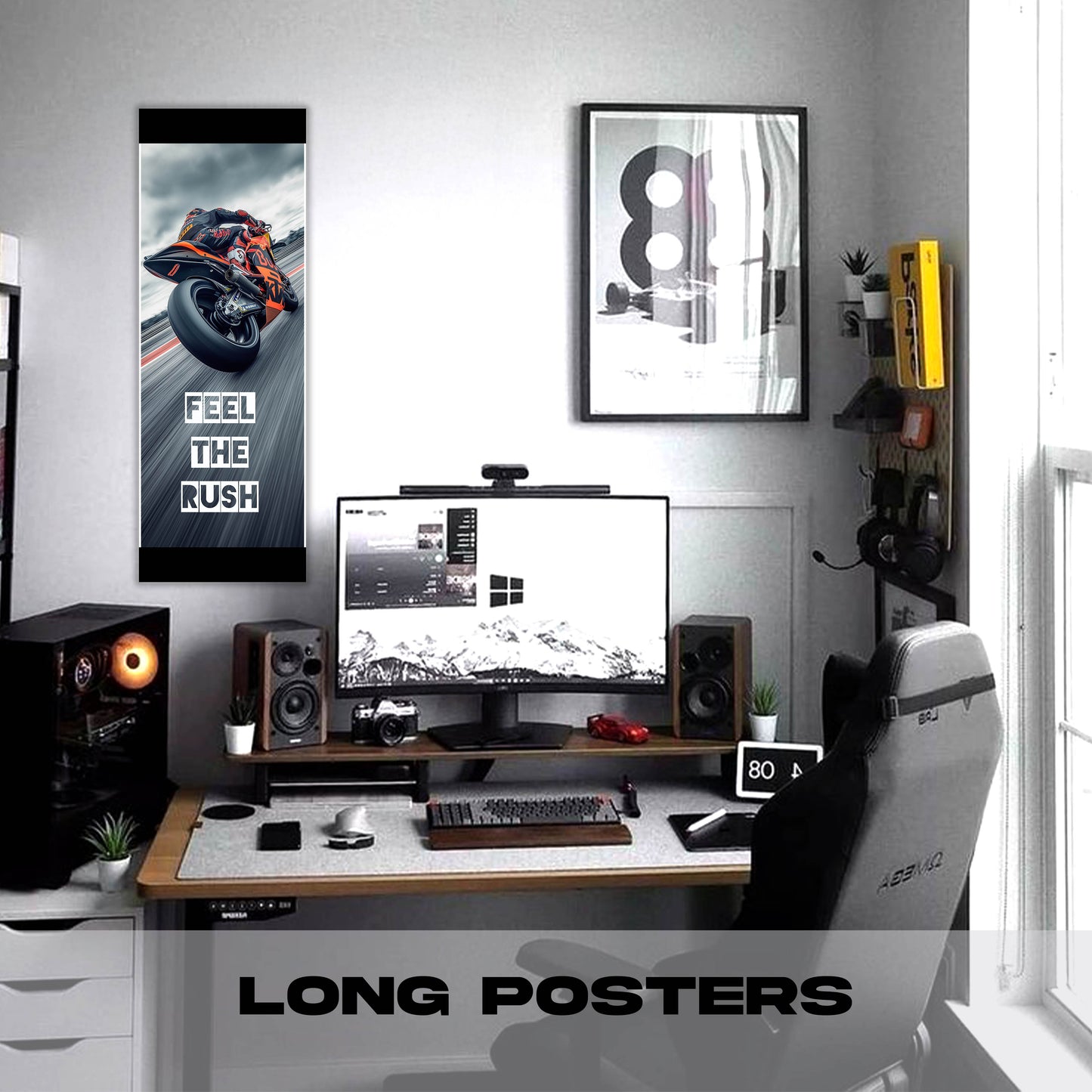 Bike on track - Long Poster