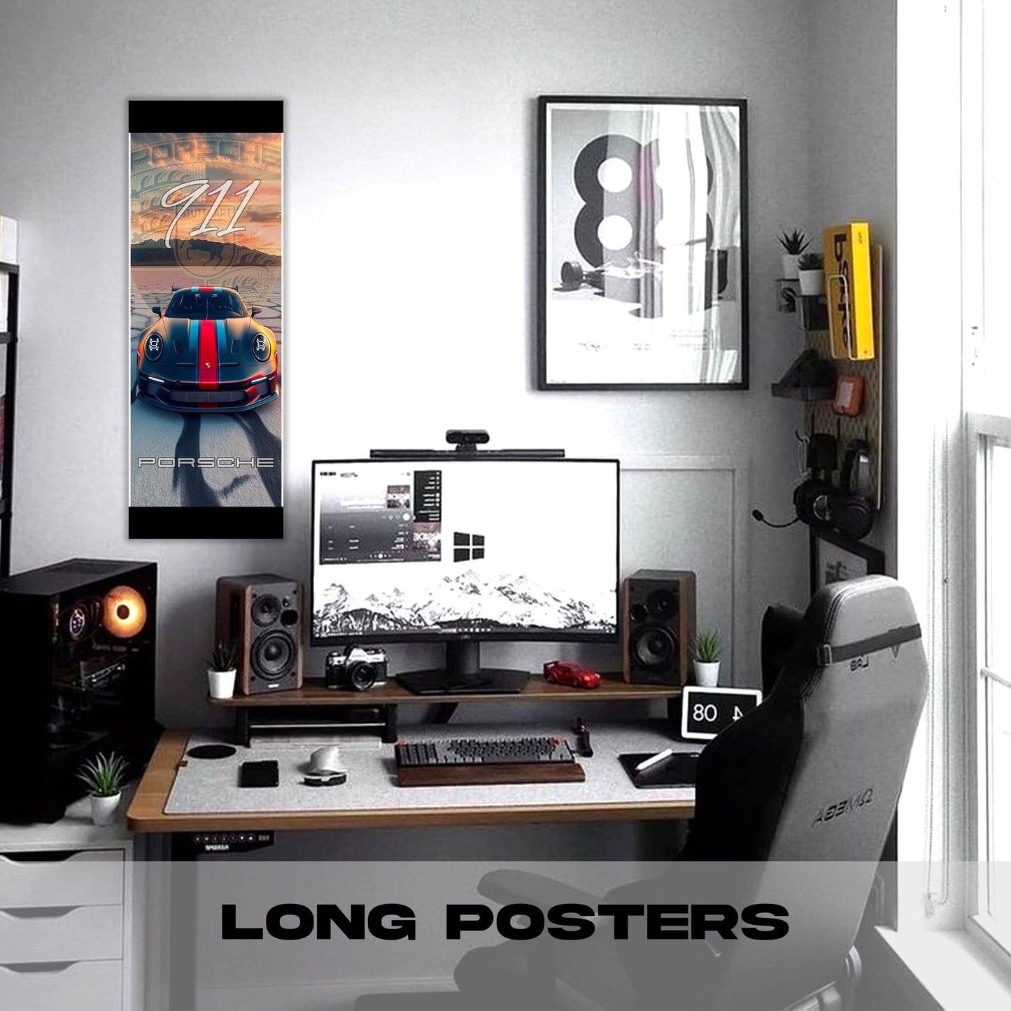 Porsche 911 logo - Long Poster