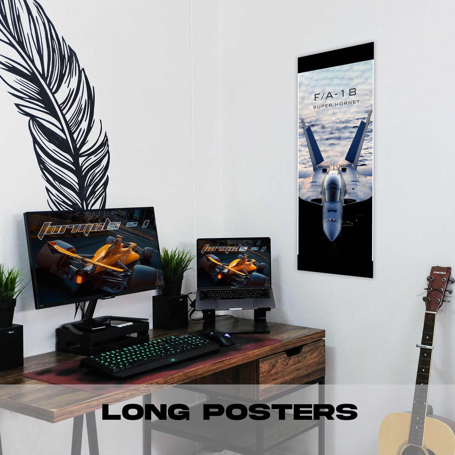 Fighter Jet - F18A - Long Poster