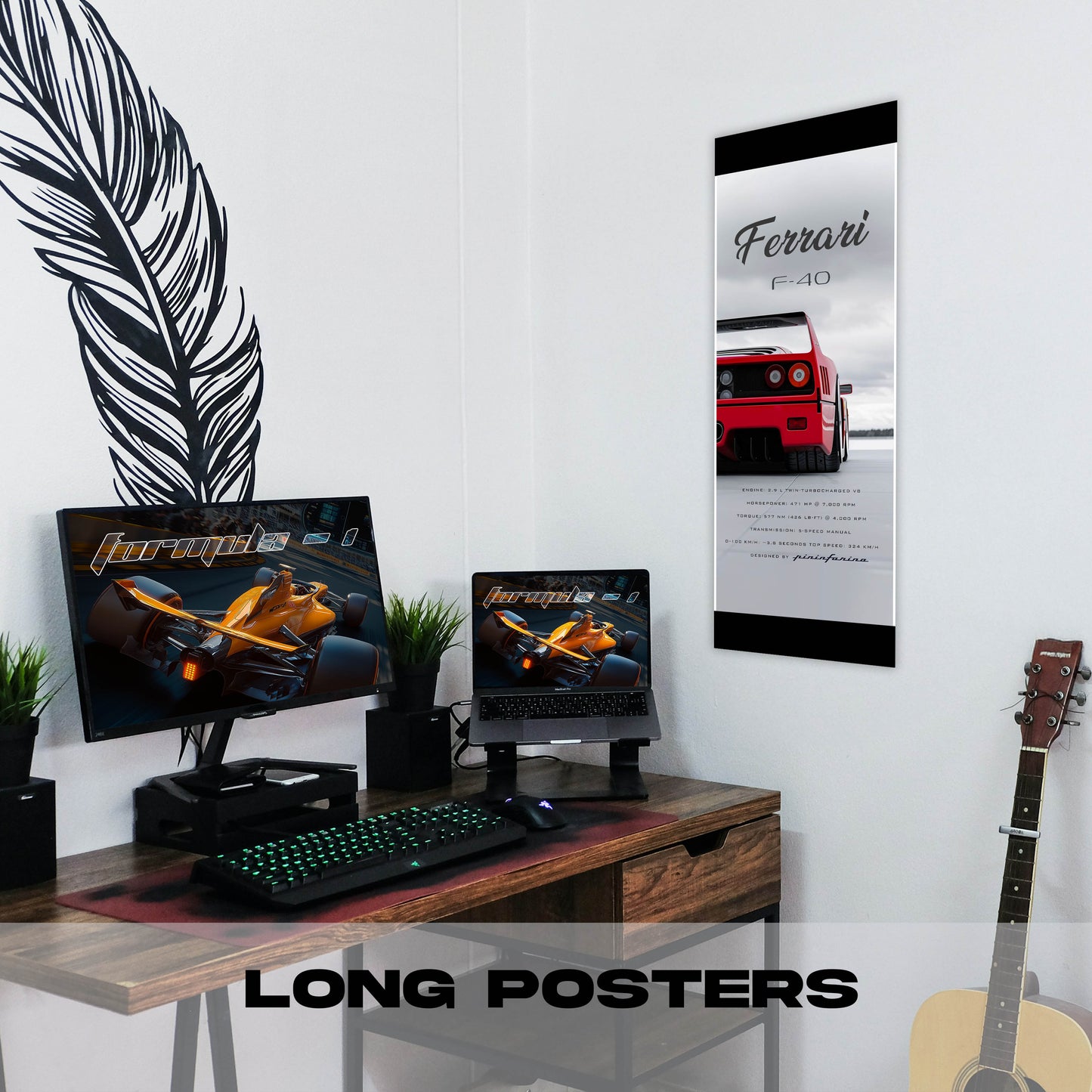 Ferrari F40 - Long Poster
