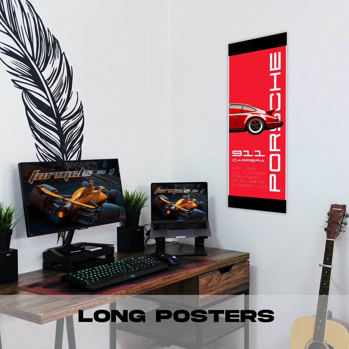 Porsche Red - Long Poster