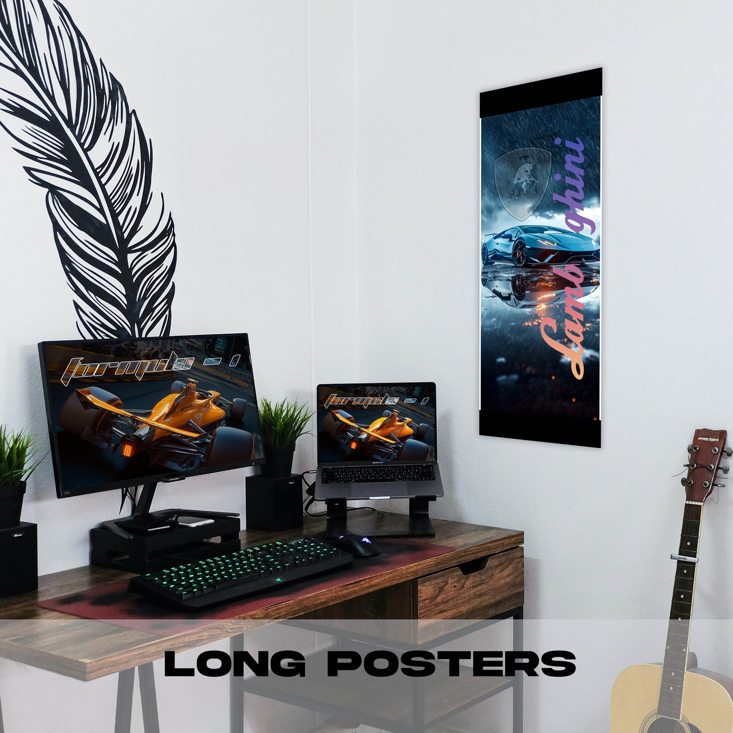 Lamborghini Grey - Long Poster