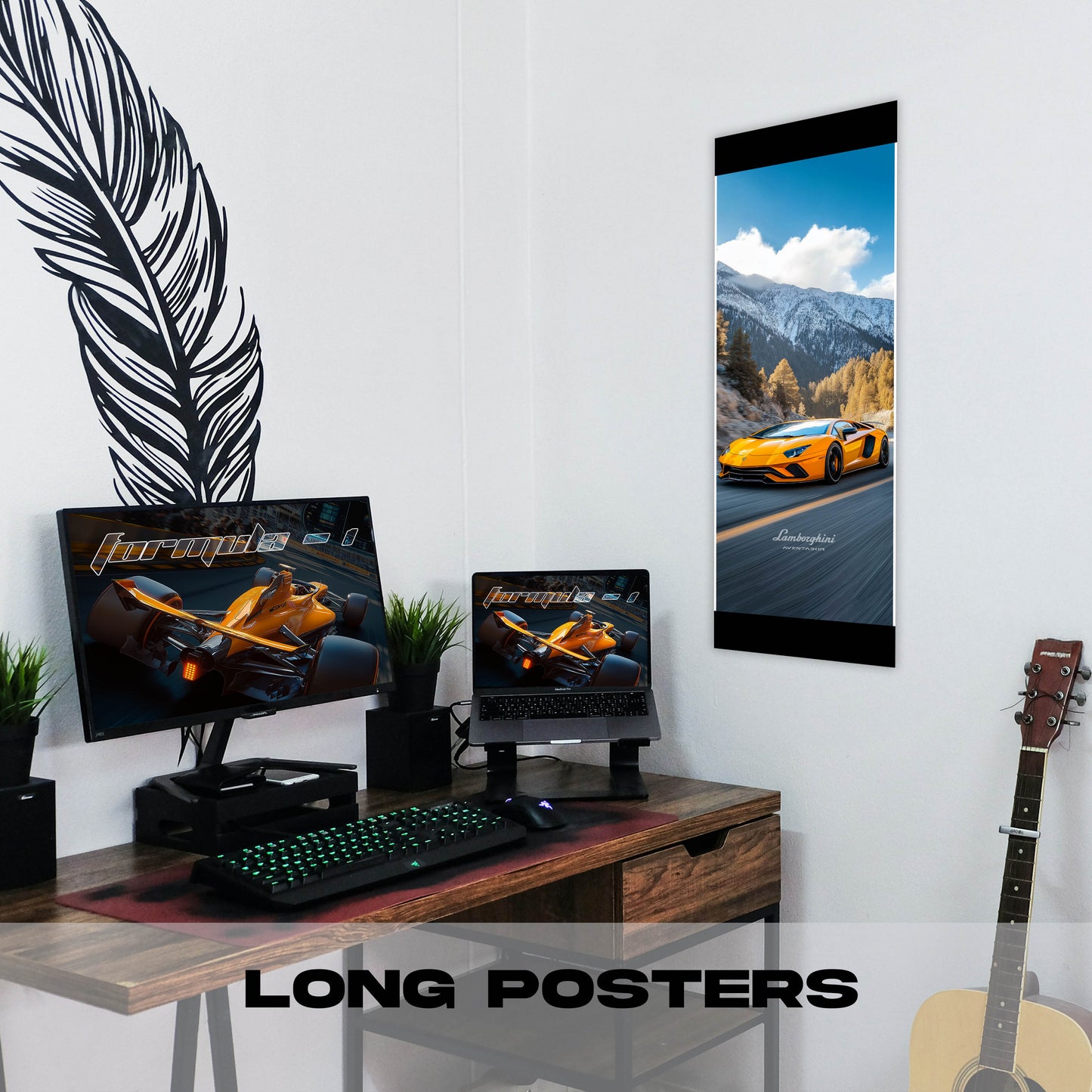Lamborghini Aventador Yellow - Long Poster