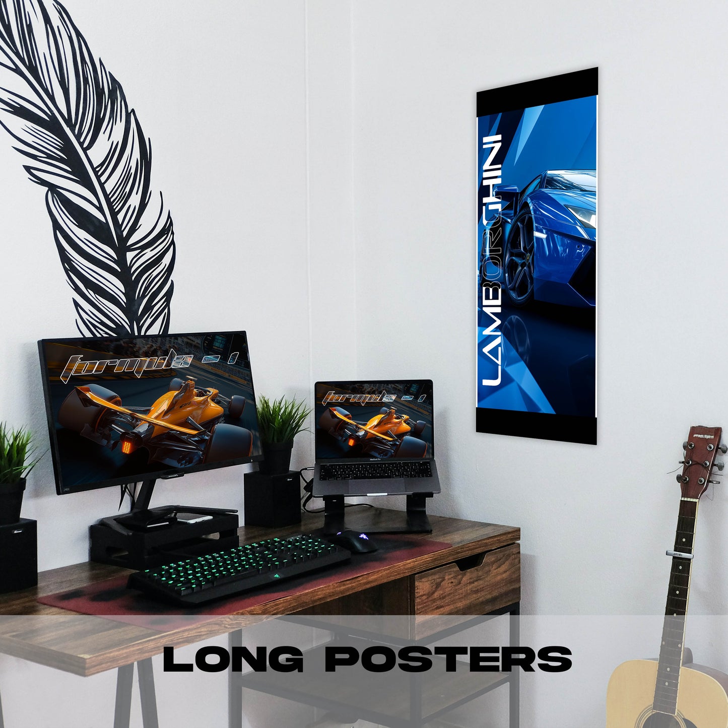Lamborghini Blue - Long Poster