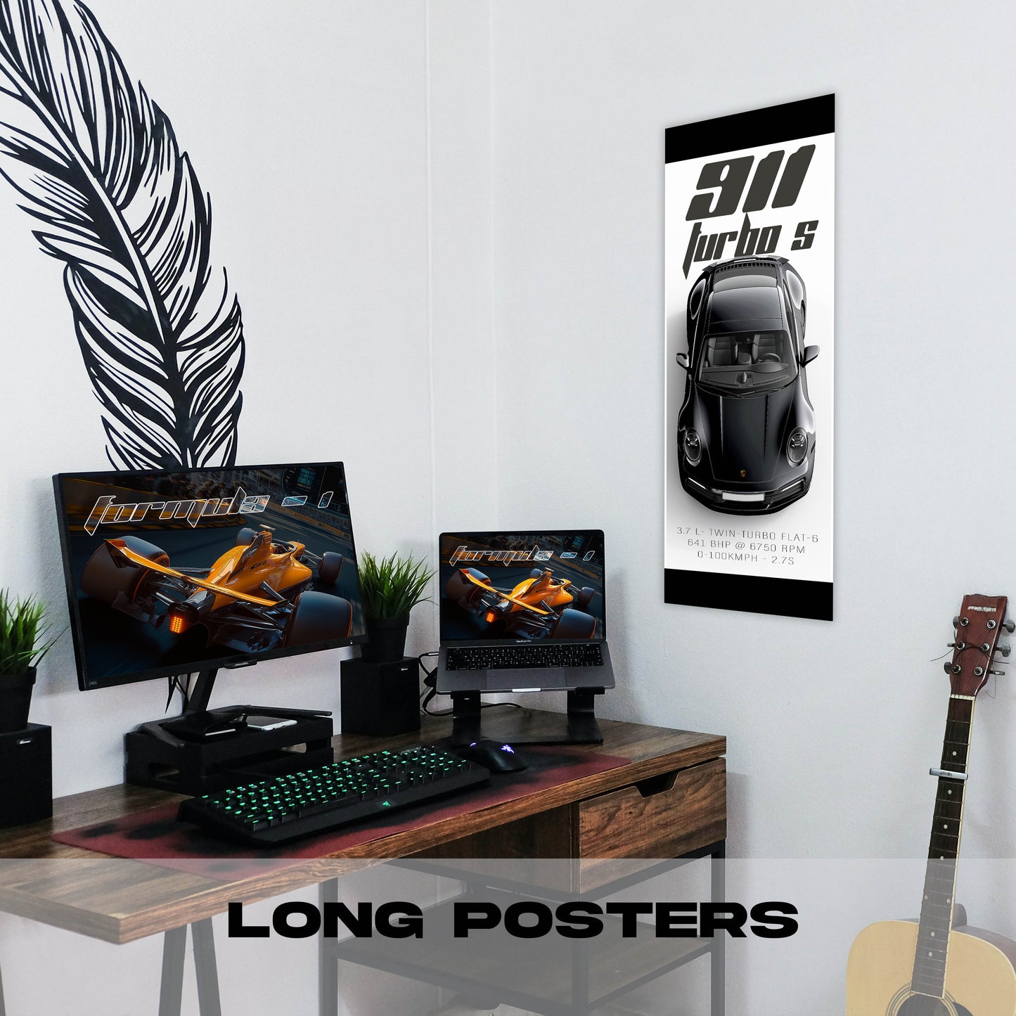 Porsche Black - Long Poster