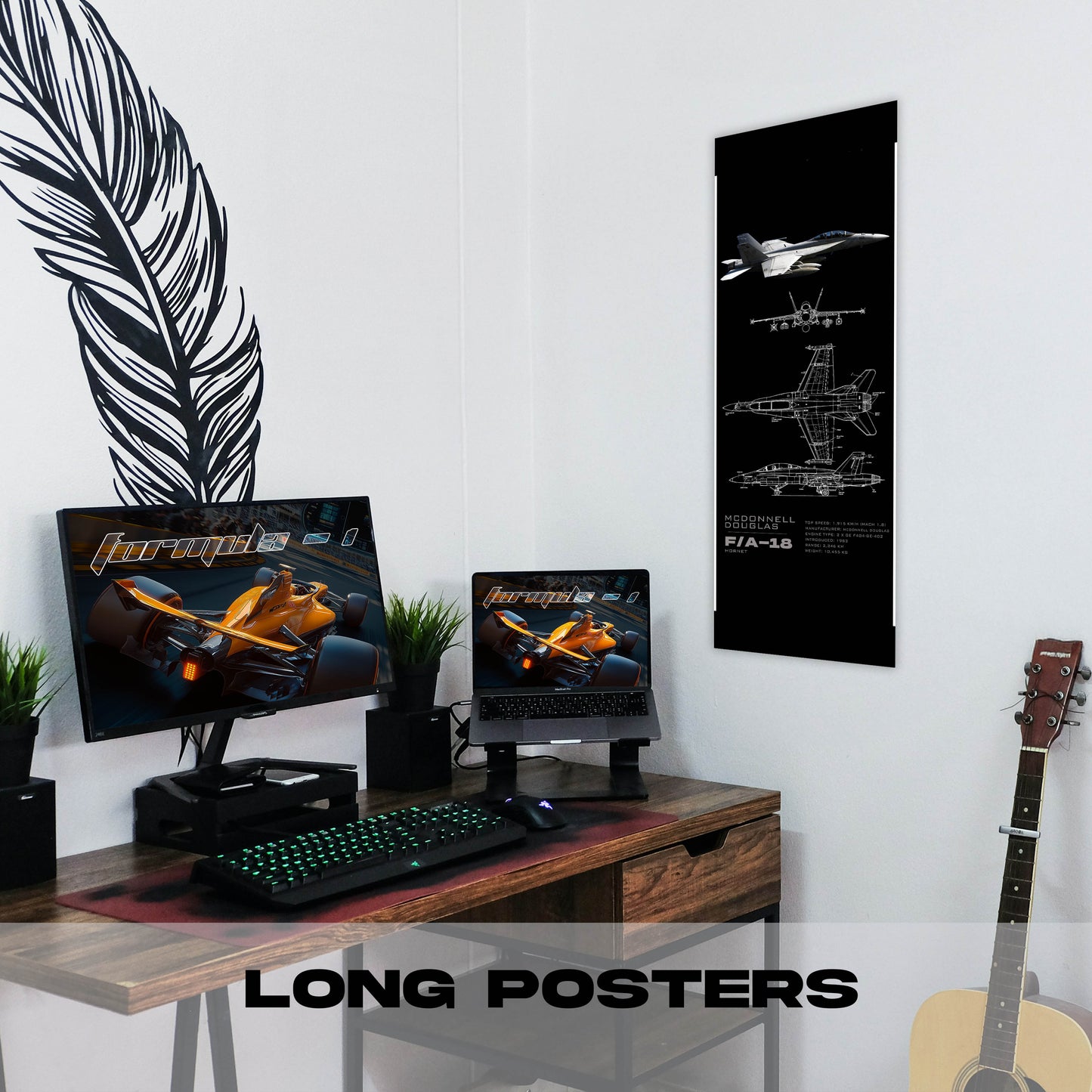 Fighter Jet F18 - Long Poster