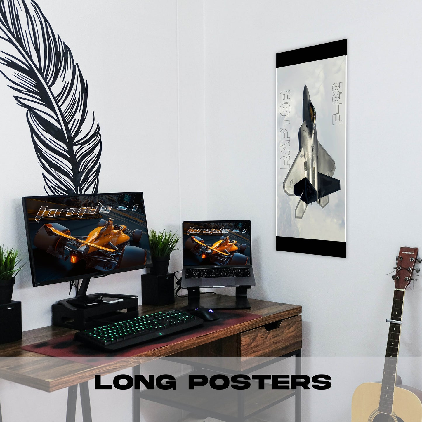 Fighter Jet - F22 Raptor 3 - Long Poster