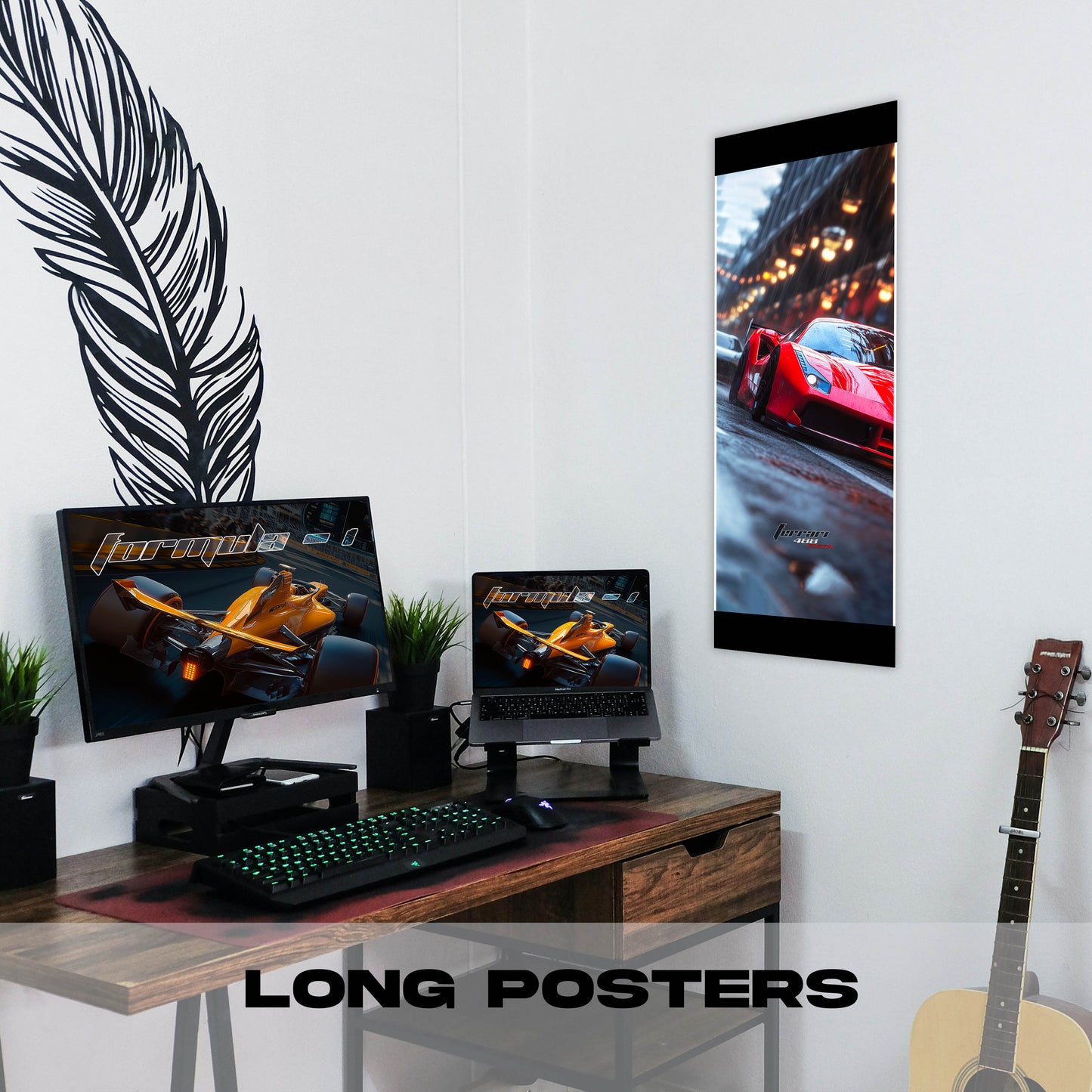 Ferrari 488 - Long Poster
