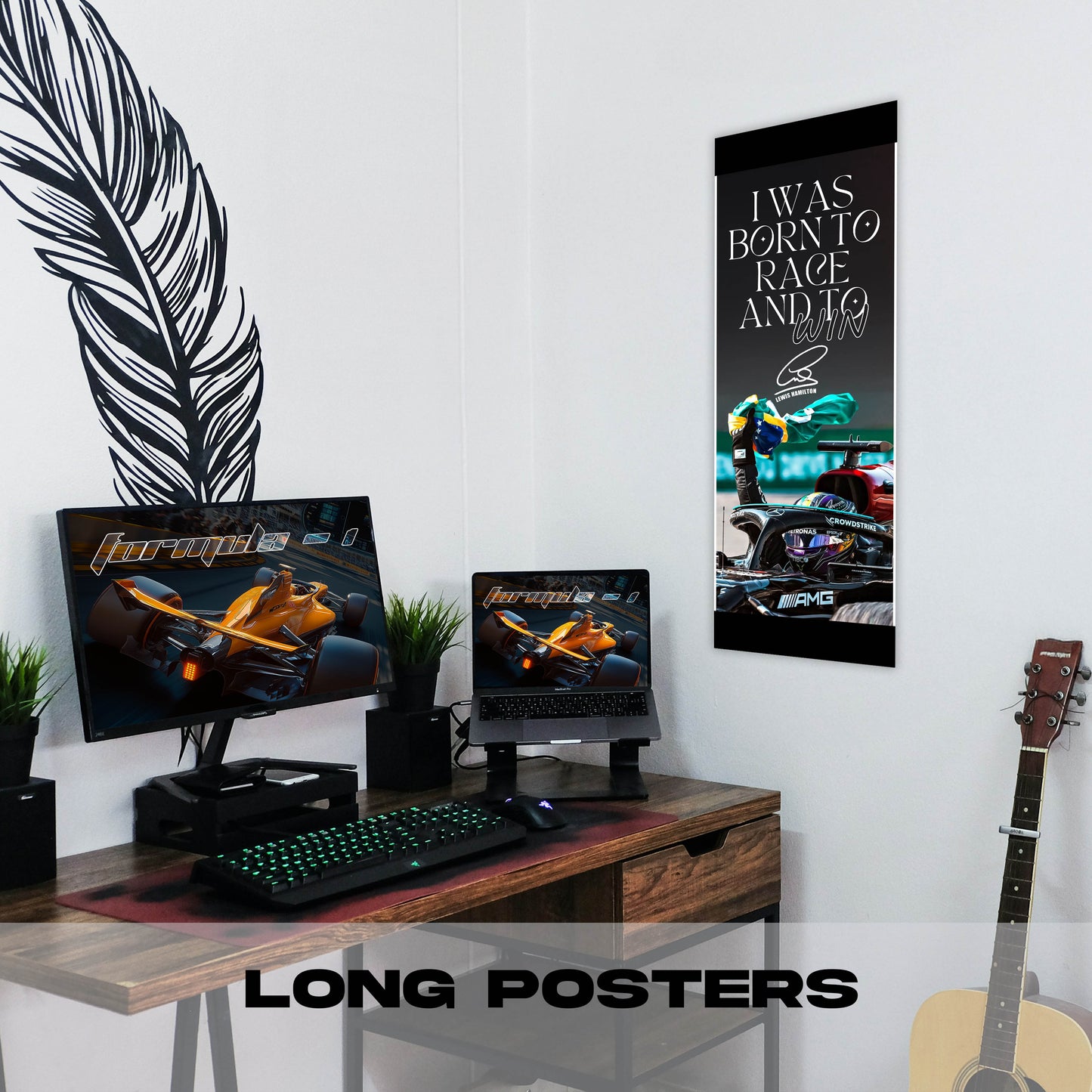 Lewis Hamilton Win - Long Poster