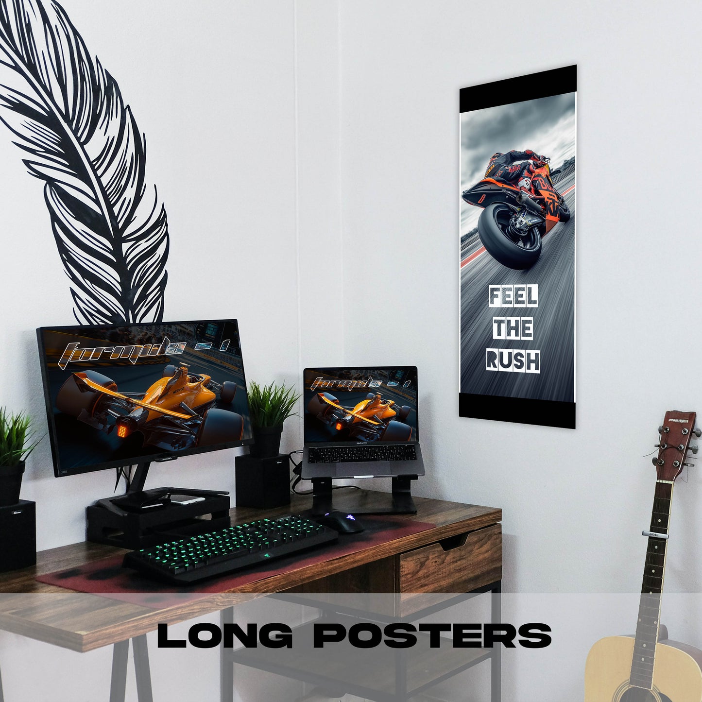 Bike on track - Long Poster